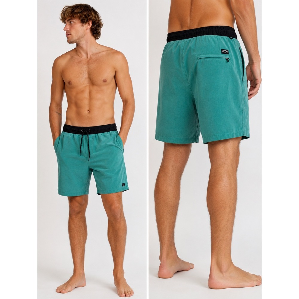 Billabong Recycler Men's M Hybrid Shorts Teal Aqua Surf Swim Board shorts